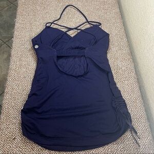 Lululemon Spaghetti Strap Top Cinched Side Yoga Top Purple Womens Sz 4 Gorpcore